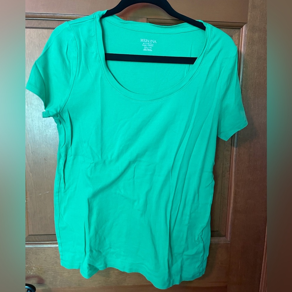 Green Cotton Short Sleeve T-shirt